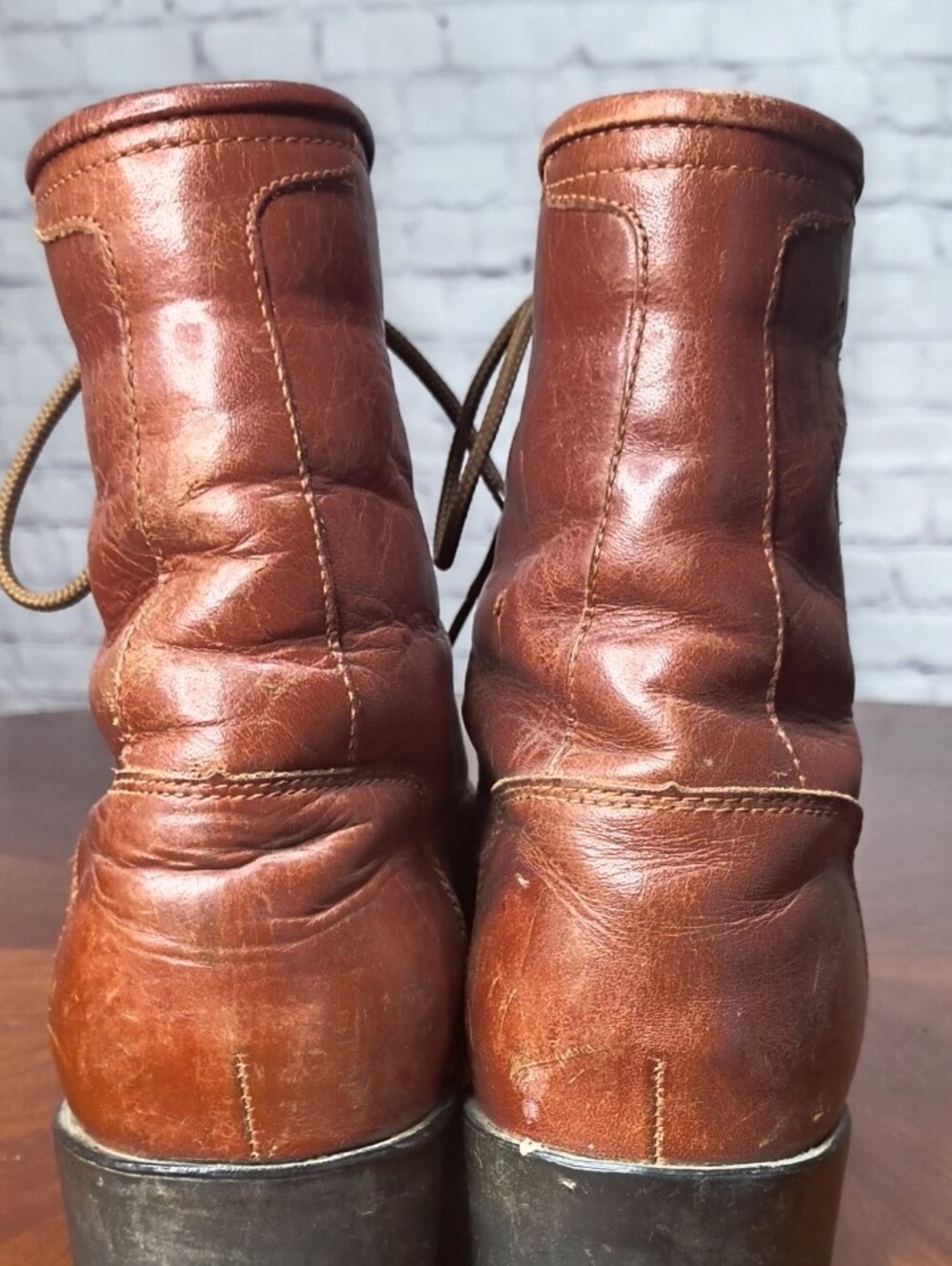 Ariat Brown Leather Lace-Up Men's Boots Size 11 AN - Picture 6 of 11